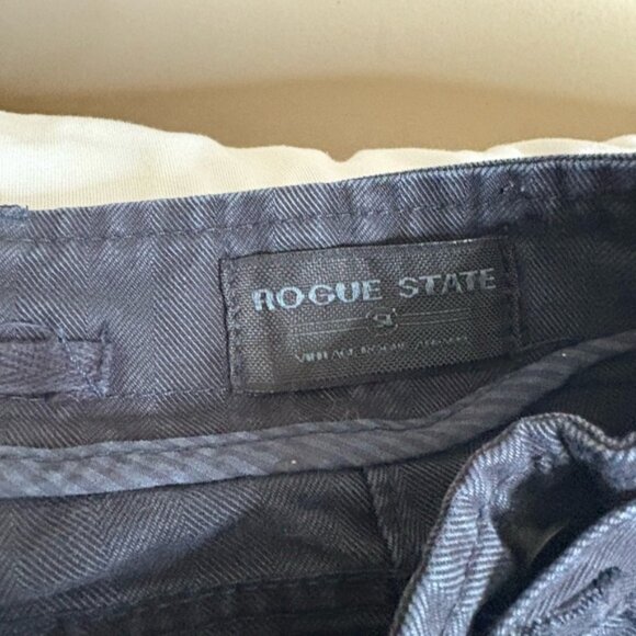 Rogue State Pants Mens 33x32 Herringbone Cargo Canvas Tactical Charcoal Gray - Picture 4 of 4